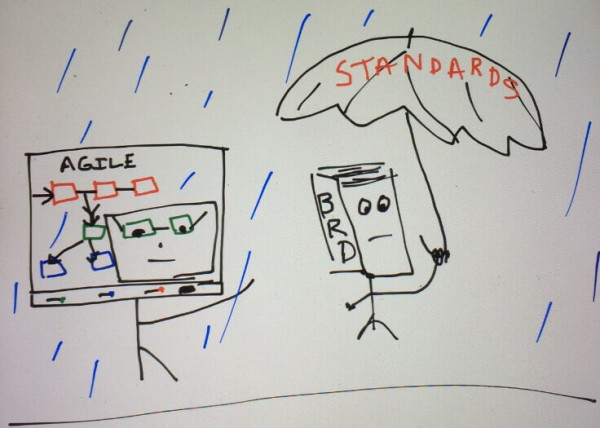 Можно ли разработать стандарт, охватывающий и Agile и традиционный проектный подход? иллюстрация дождь